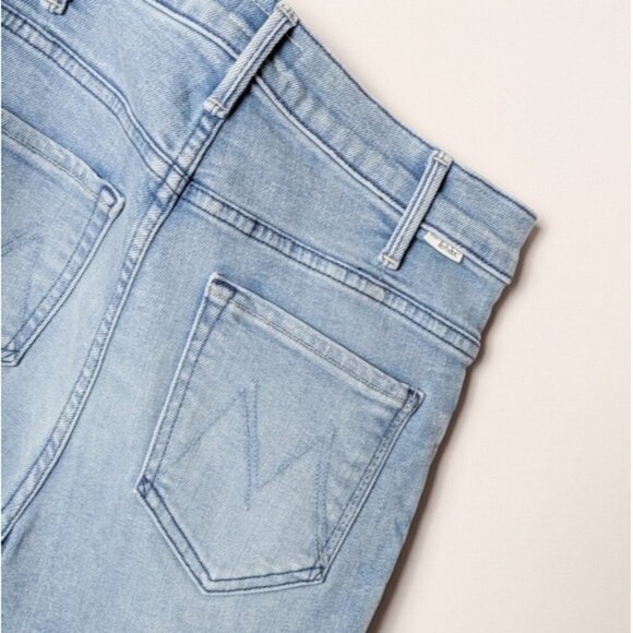MOTHER The Hustler Fray Jeans Cutting Class Flare Wide Leg Raw Hem Ankle 25 - Picture 10 of 14